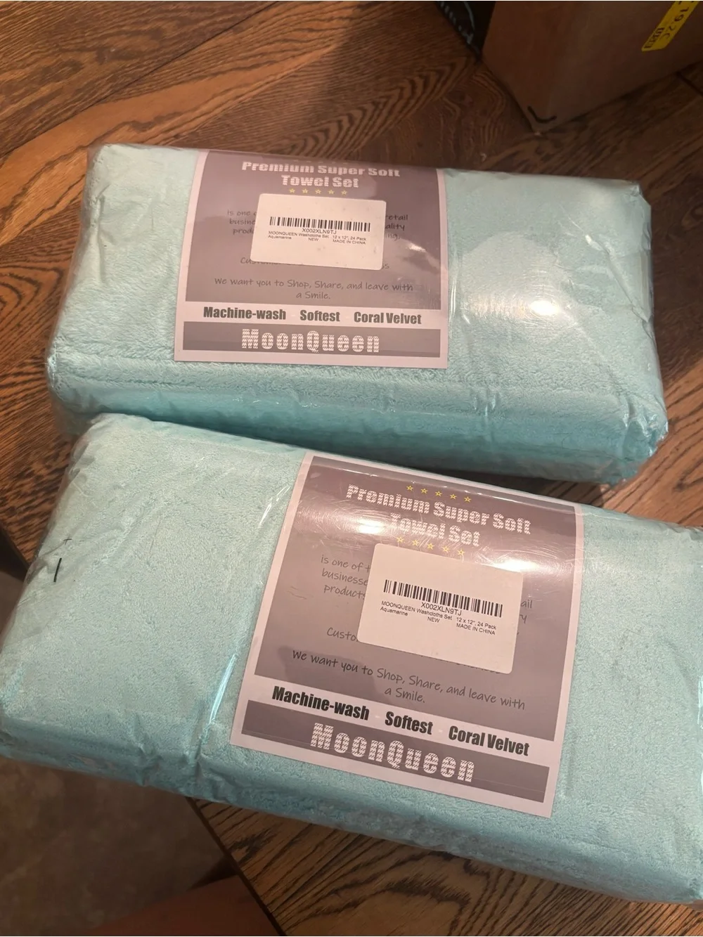 Aquamarine Wash Cloths - 2 packs of 24. NWT